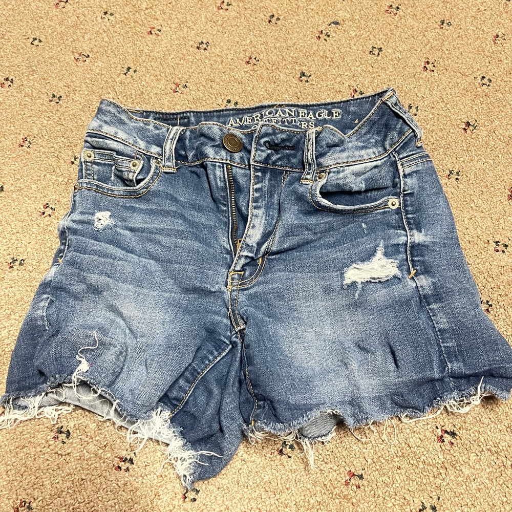 American eagle denim shorts size 0